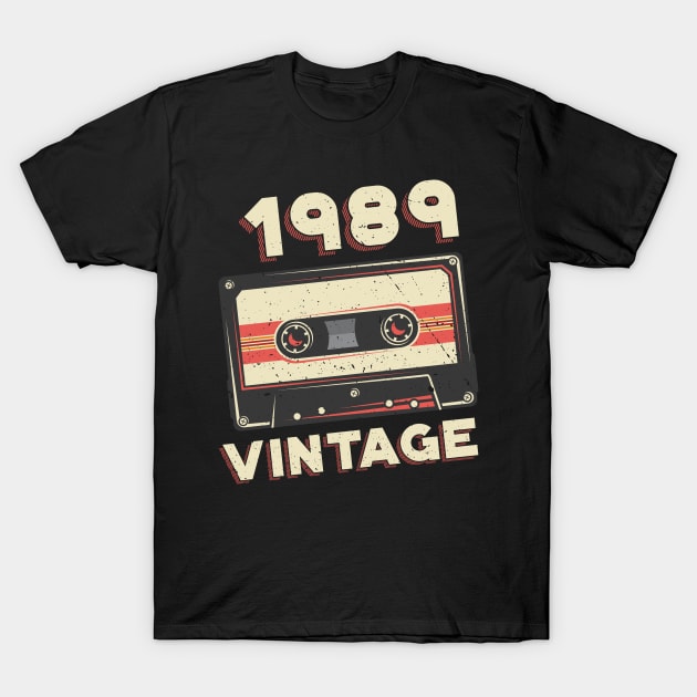 Vintage 1989 Retro Cassette Tape 31st Birthday T-Shirt by aneisha